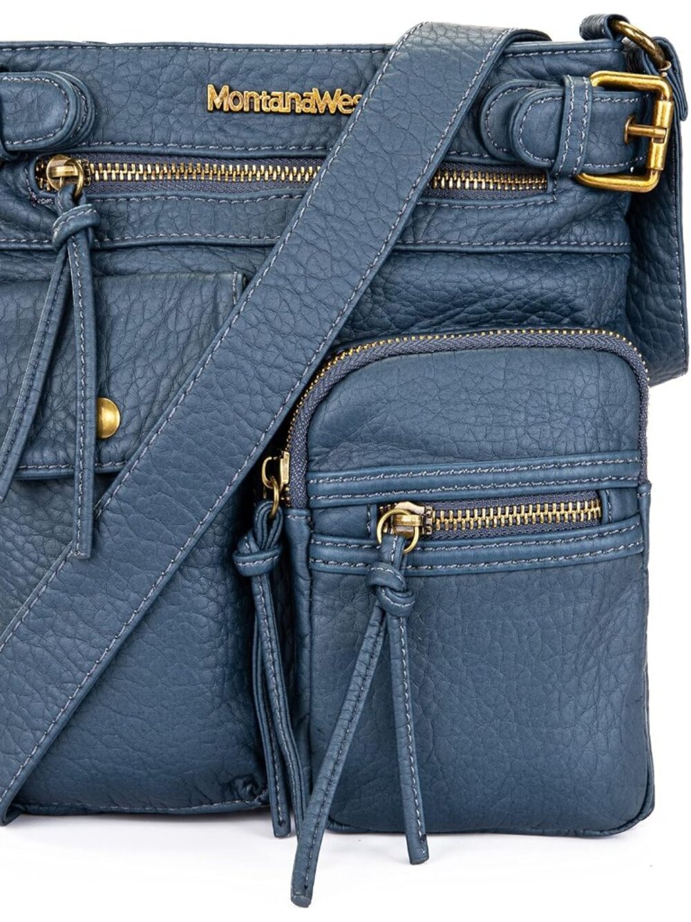 Crossbody Bag for Women Soft Washed Leather Multi Pocket crossbody handbags